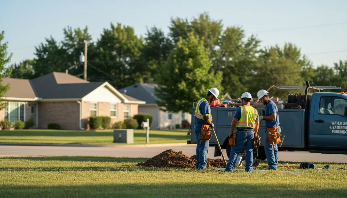 Residential water line and bathroom plumbing service in Reynolds, GA